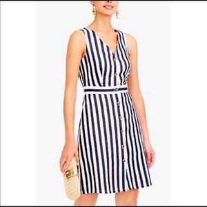 J.Crew Factory Striped Button Front Dress